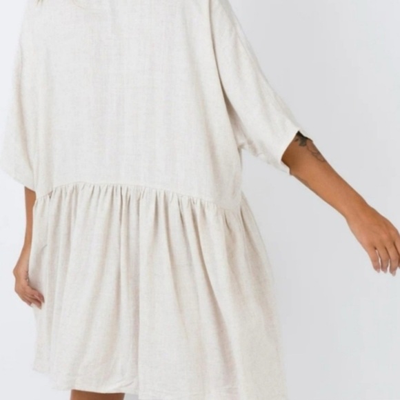 Princess Polly The Sandy Mini Dress Natural S/M - Picture 8 of 8